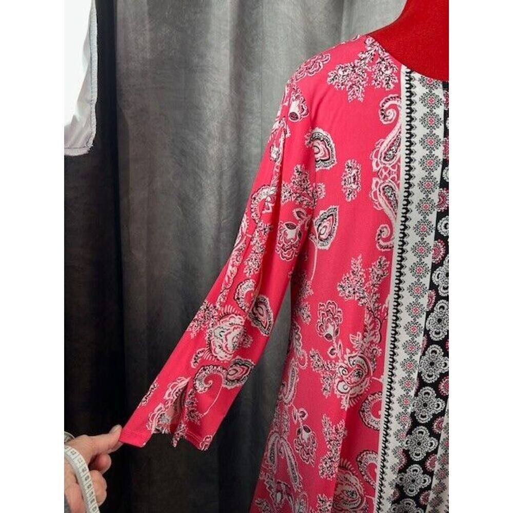 New Directions Women’s Pink Paisley Dress Size Medium - Picture 5 of 7